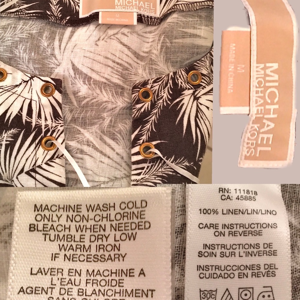 Michael Kors 100% linen tunic sz Med - Picture 4 of 8
